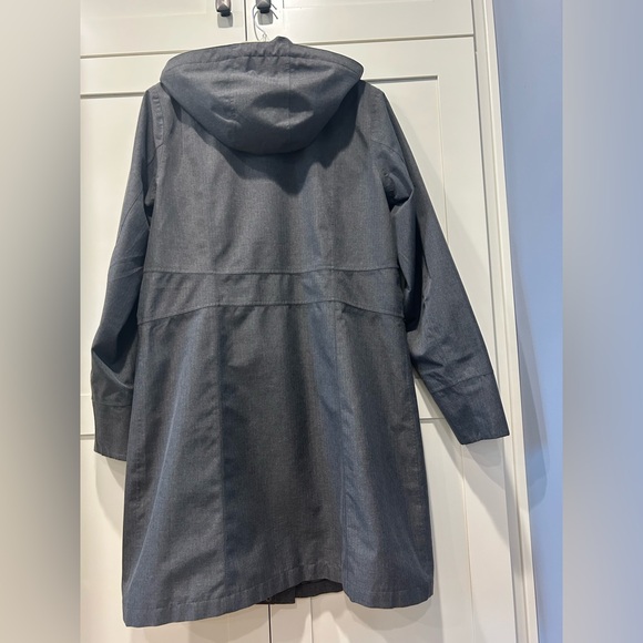 Eddie Bauer Gray Girl-On-The-Go Trench Coat Large Tall - Picture 3 of 15